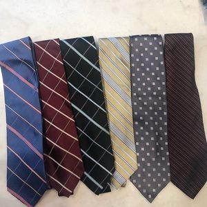 👔 6 Silk Ties - Marshall Fields/Woodward